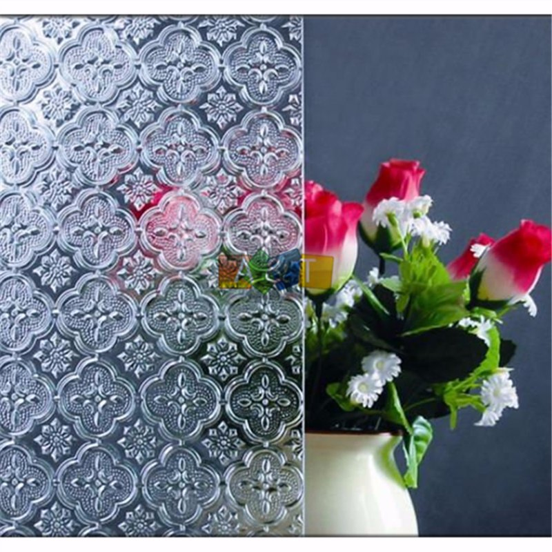 4mm, 5mm Flora-Bronze Patterned Glass/Flora-Dark Blue Patterned Glass