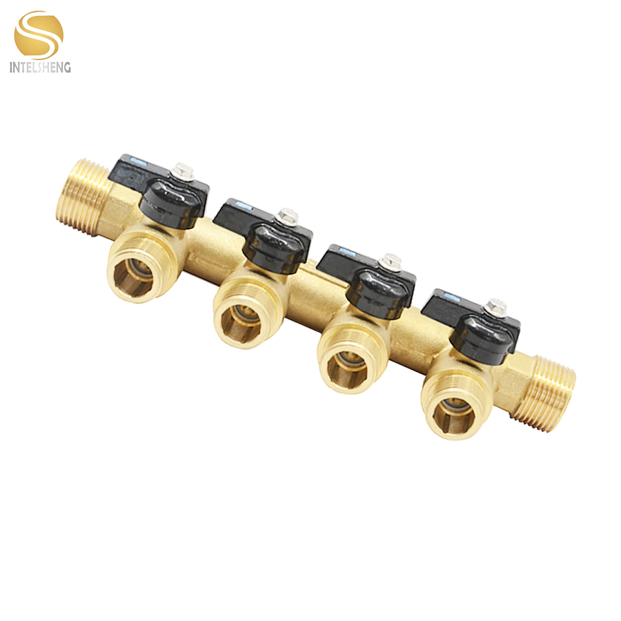 Brass Water Manifolds Valve with Four Outlets