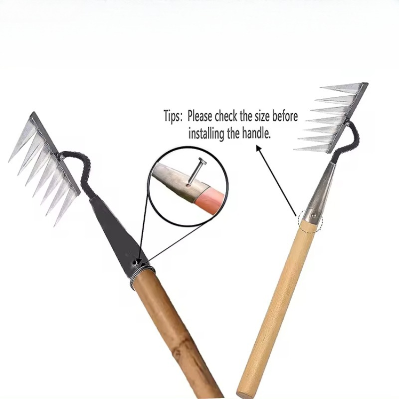 Factory Outlet Carbon Steel Multifunctional Professional Weeding Tools Durable Garden Rake