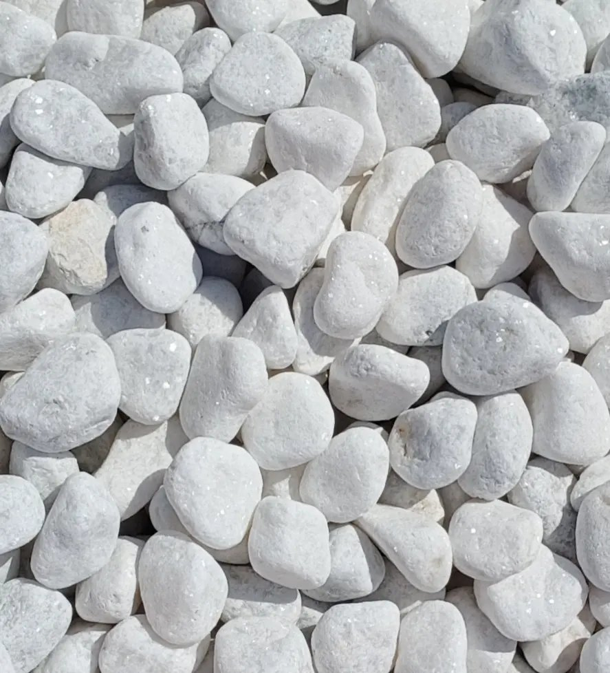 The Best Garden Pebble Stones Snow White Stone for Rolling