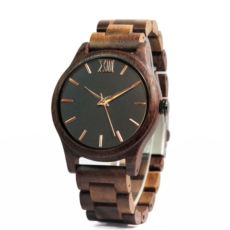 Elegance Fashion Japan Movt Custom Logo Mens Quartz Wood Watch