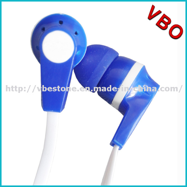 High Quality Popular Falt Cable Earphones with Mic