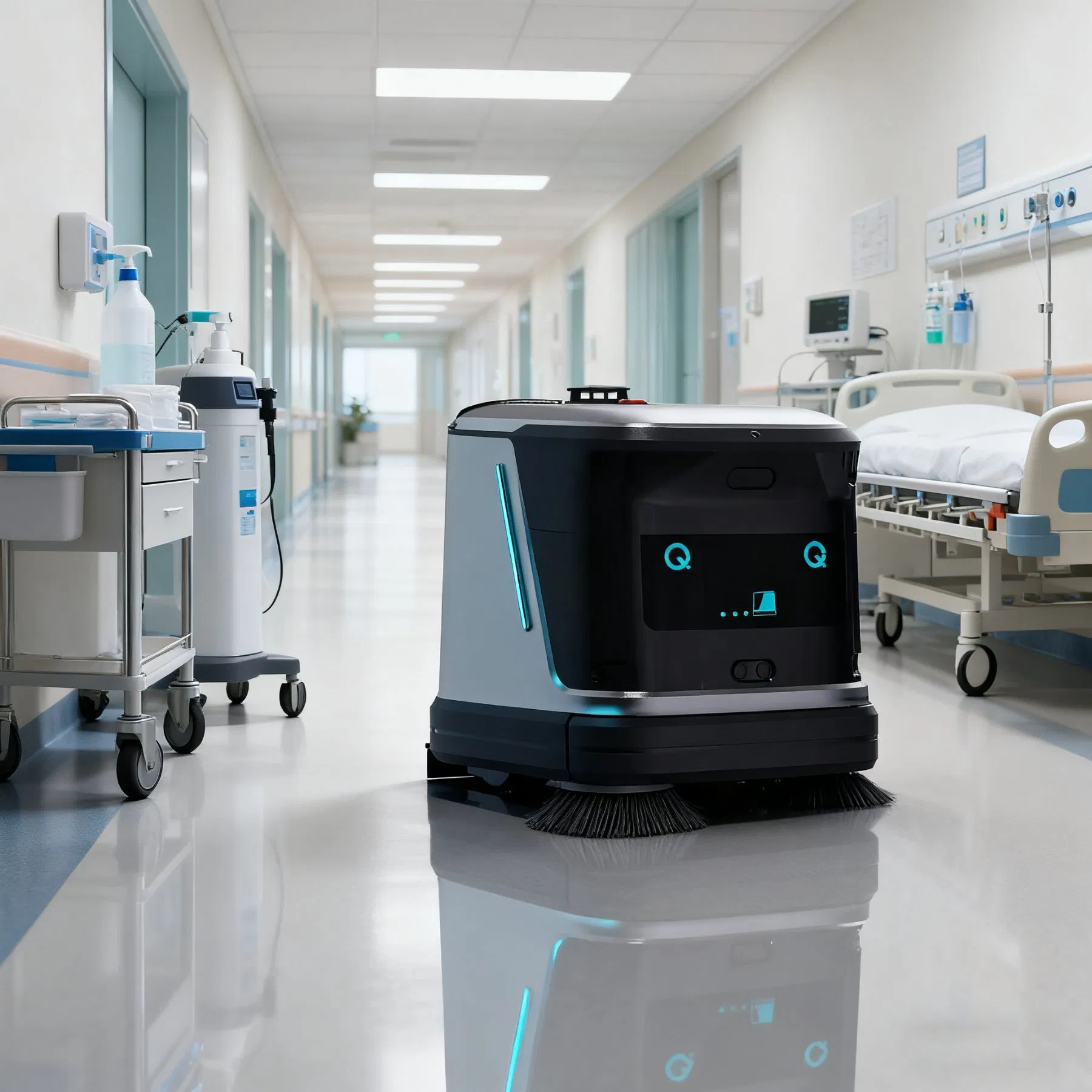 All-in-One Cleaning Robot Multi-Surface Commercial Cleaner for Office Hotel Airport Airport