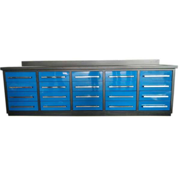 10FT 20drawer Garage Storage Tool Workbench Cabinet