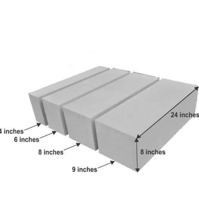 China Factory's Lightweight AAC Block Solid 3D Exterior Wall Block Excellent Porosity
