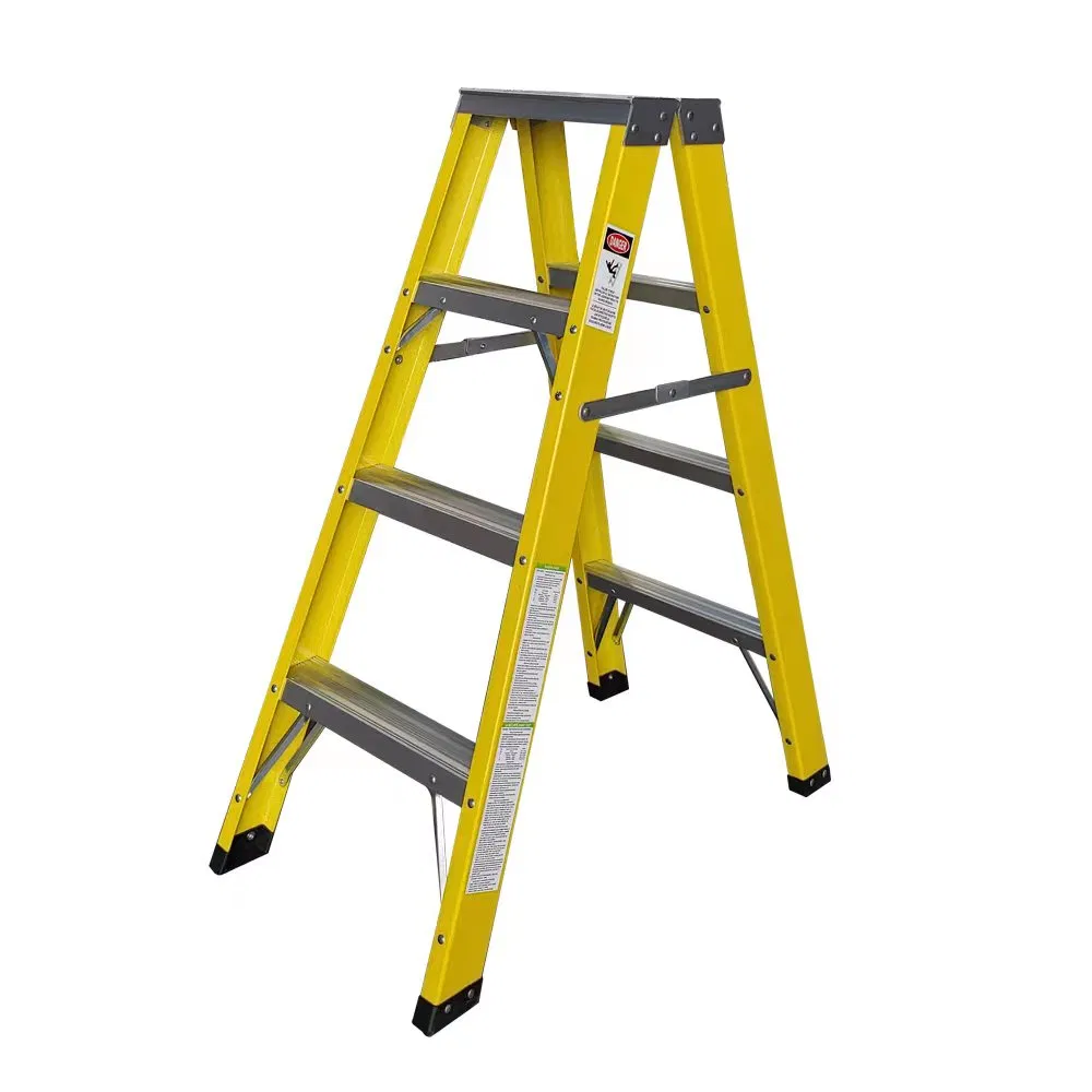 Safety Double Side 4- Rung Fiberglass Ladder / Aluminum Ladder