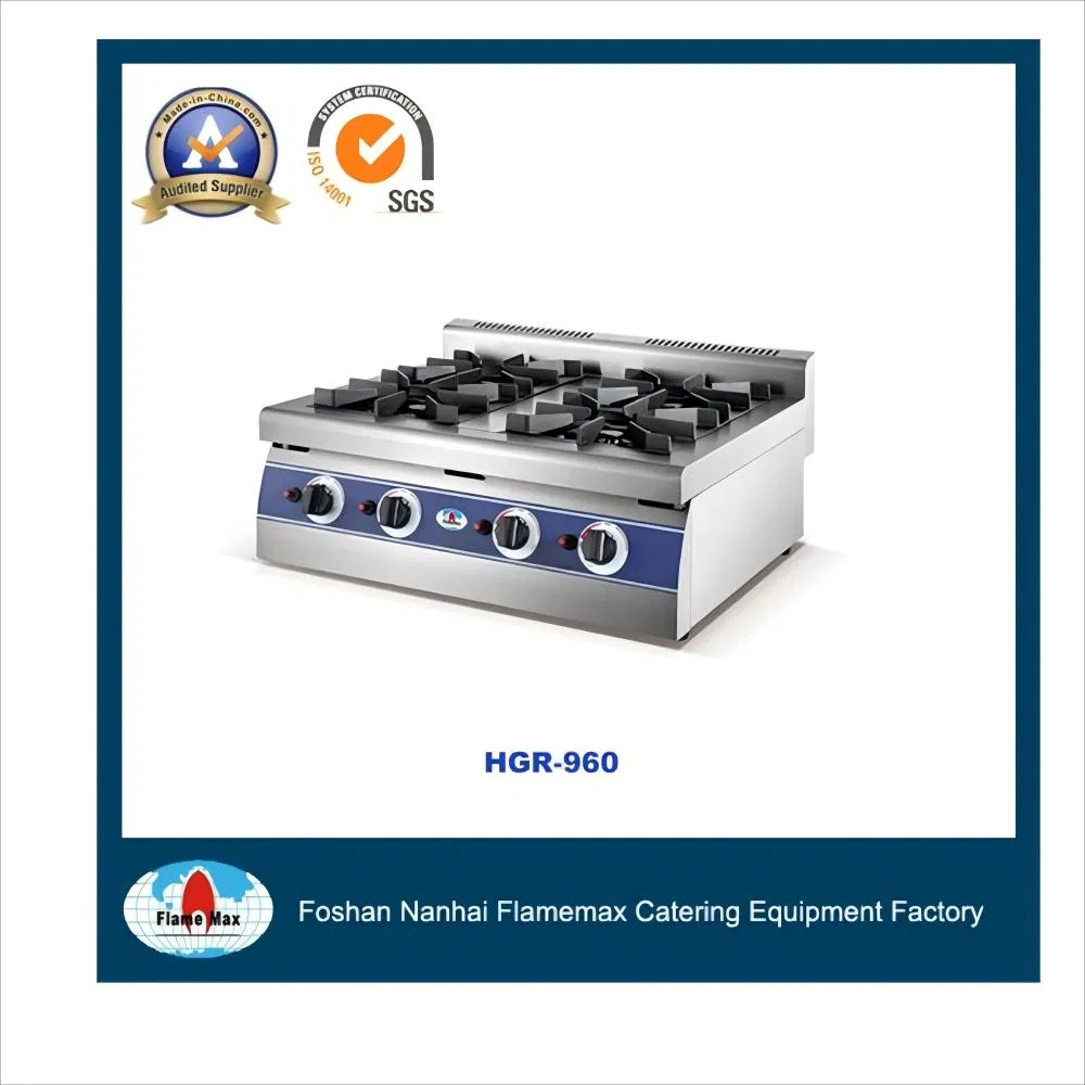 Heavy-Duty Commercial Stainless Steel 6-Burner Gas Cooking Stove