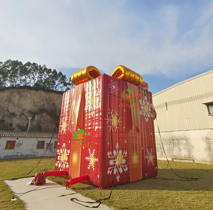 Commercial Grade Inflatable New LED Colorful Gift Box Inflatable Birthday Event Gift Box Decoration Model