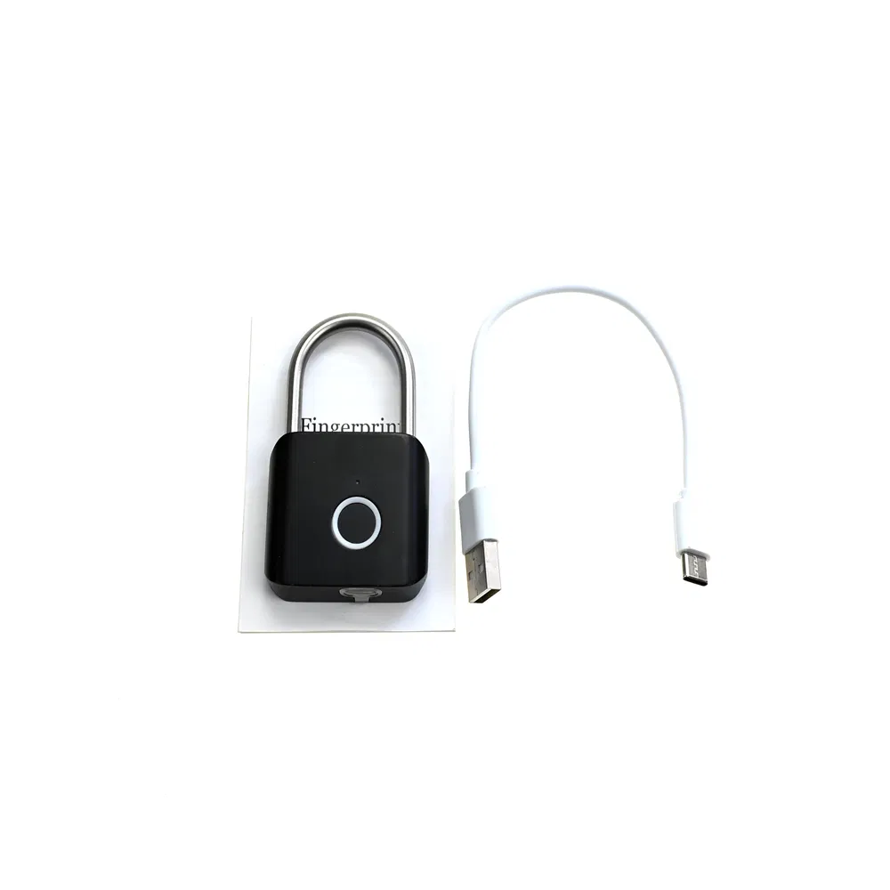 Yh3644 Zinc Alloy Waterproof Rustproof Fingerprint Padlock Intelligent Electronic Small Lock Padlock