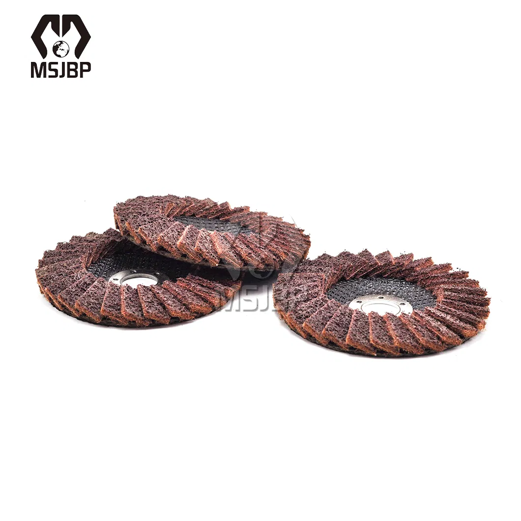 Msjbp Polishing Grinding Wheel China Factory 230X22 250X22 Nylon Non Woven Abrasive Flap Disc for Metal Polishing