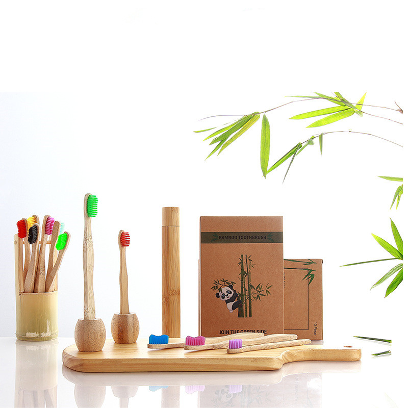 100% Biodegradable Handle Charcoal Extra Soft Bristle Natural Baby & Adult Bamboo Toothbrush