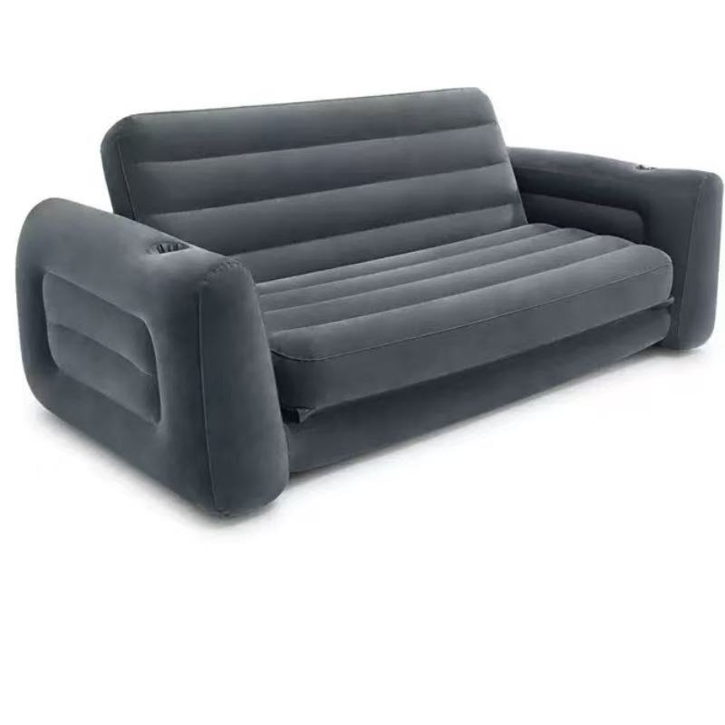 Factory Direct Folding Double Flocked Deluxe Built-in Air Bed Mattresses