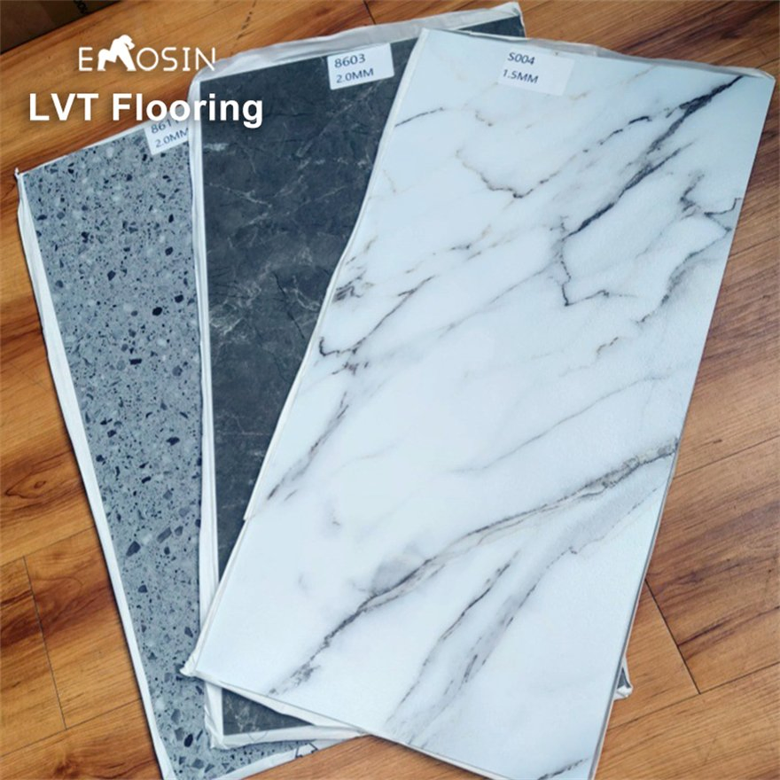 Виниловый пол LVT с мраморным дизайном