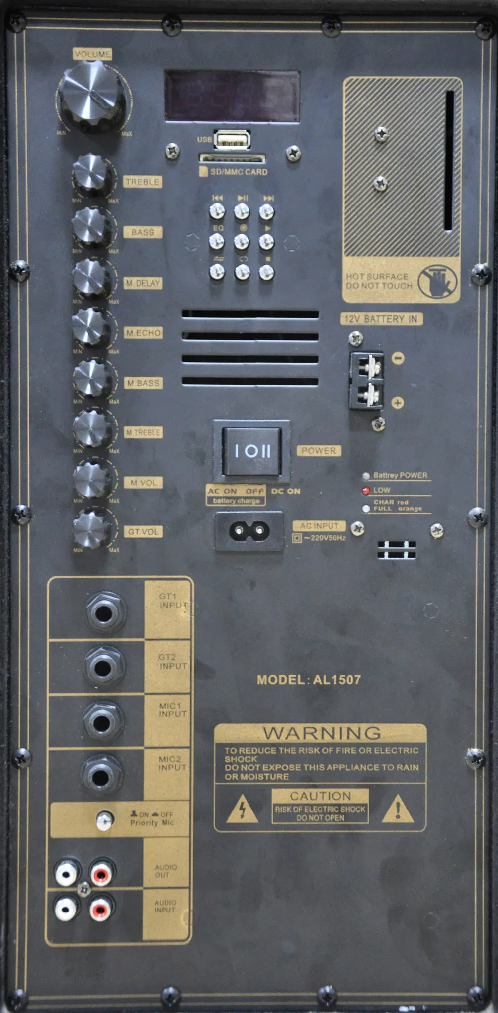 Big Power 15 Inches Wooden Active Rechargeable Party Speaker