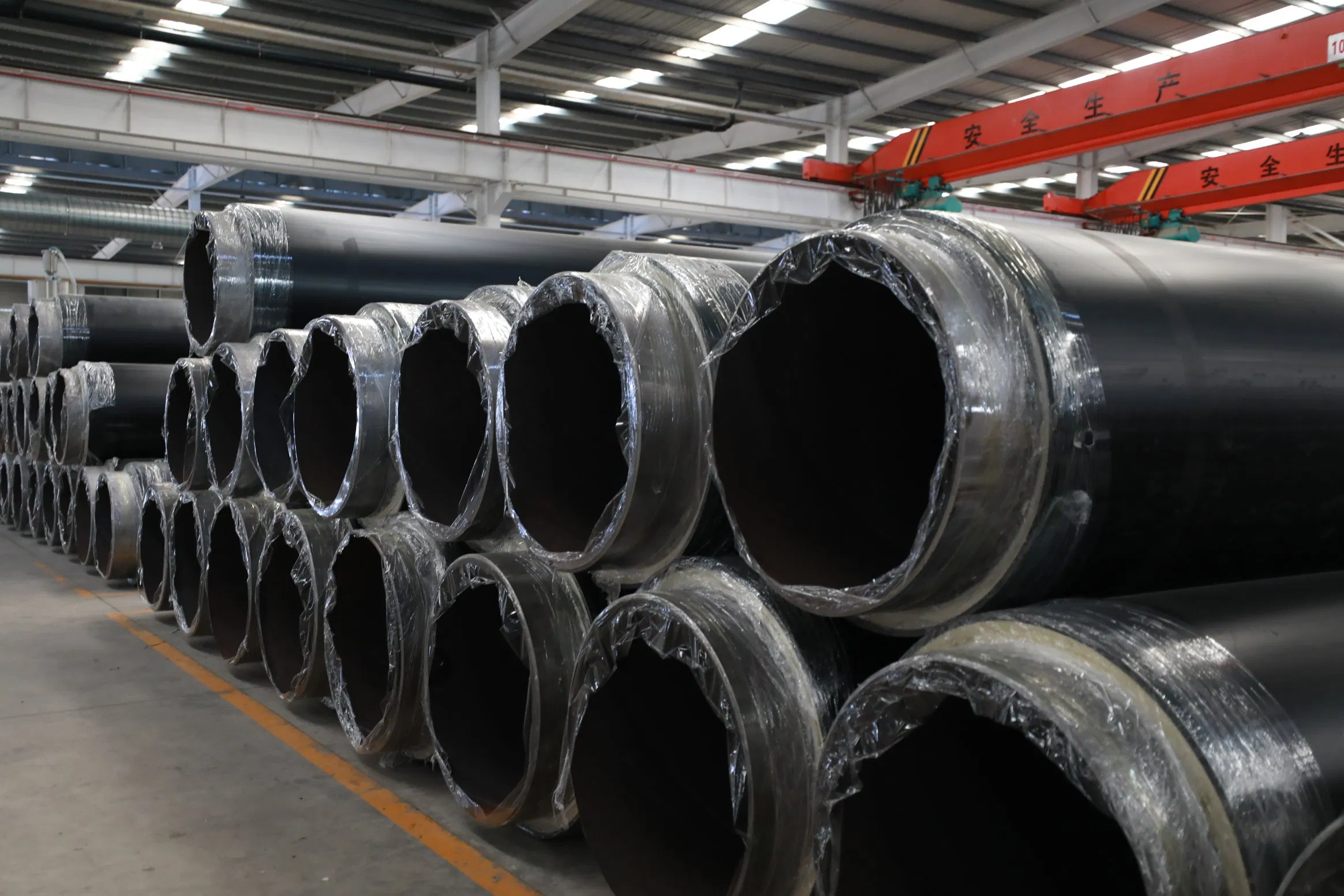 DN600mm Preinsulated Pipes with Polyurethane Insulation Shells