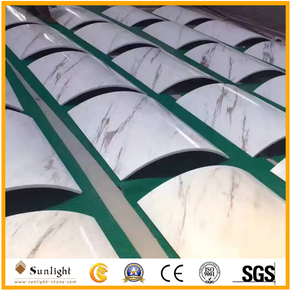 Polished Marble Granite Stone Roman Columns, Volakas White Marble Columns