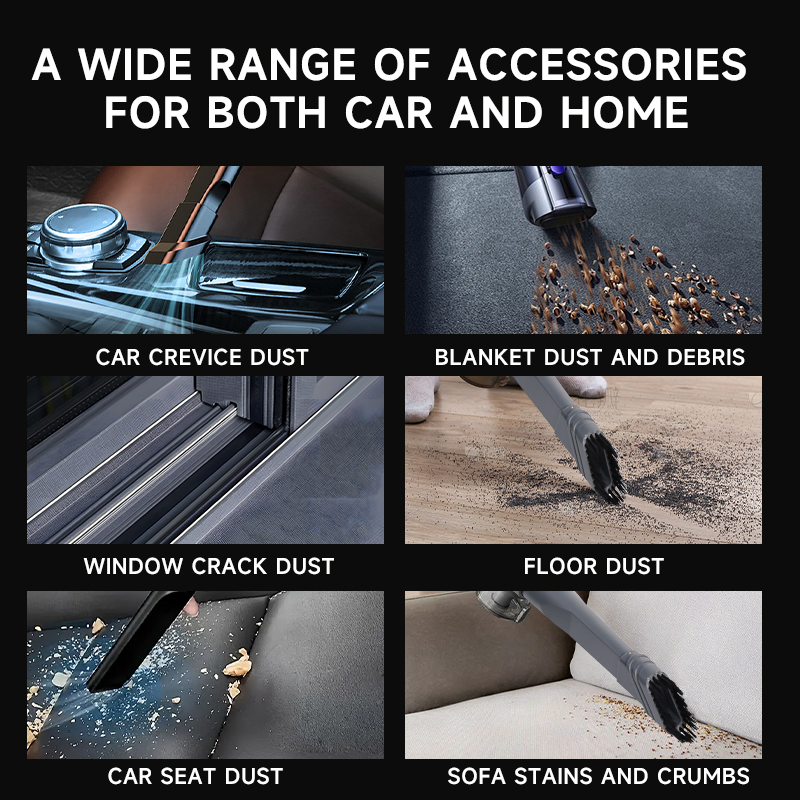 Straight Brushless Motor Cordless 4500PA Portable Handheld Blower Car Vacuum Cleaner