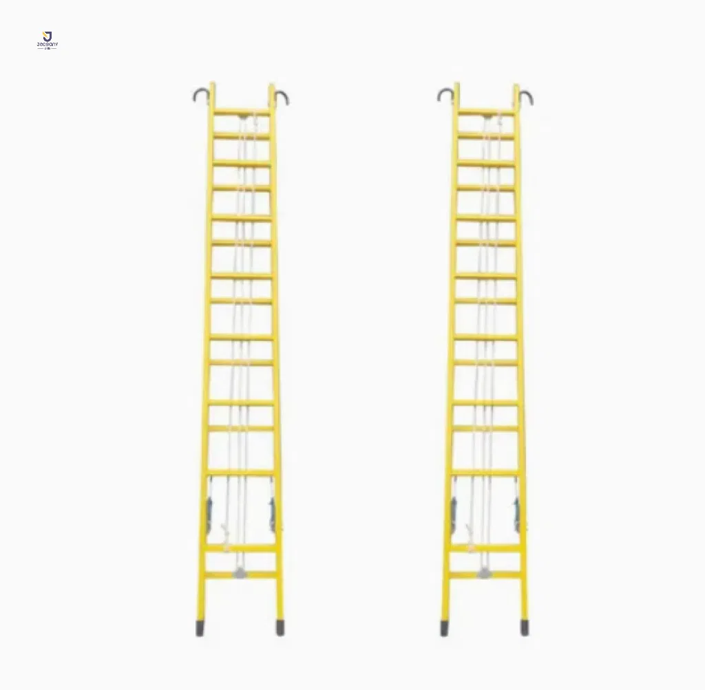 High Quality Heavy-Duty Portable Fiberglass Telescopic Ladder with Jtel-Type Design