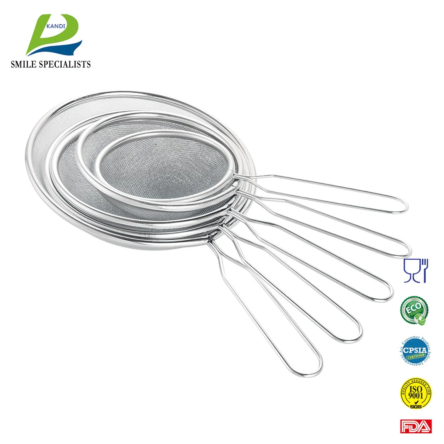 OEM Mesh Strainer Stainless Steel Fine Mesh Strainer Basket Round Colander