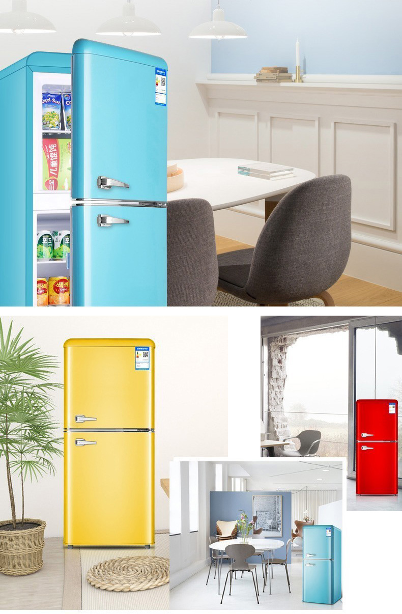 Small and Medium-Sized Light Sound Double Door Home Refrigerator