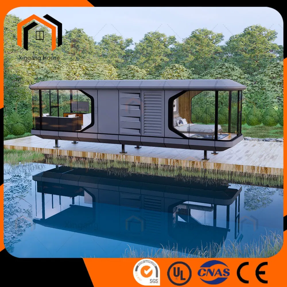 Prefabricated Modular Container Prefabricated Space Capsule House with Kitchen and 2 Rooms