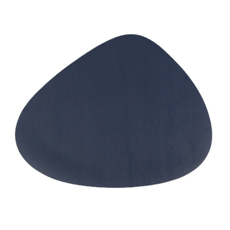 2025 Cowhide Pattern Faux PVC Leather Placemats Waterproof Non-Slip Heat Resistant Kitchen Dining Table Place Mats Kitchen Table Mats