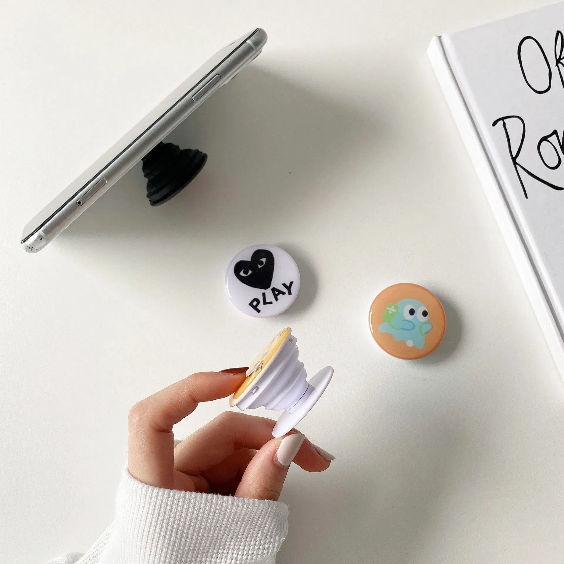 Air Bag Phone Holder Phone Bracket Mount Ring Stand Foldable Airbag Phone Dock