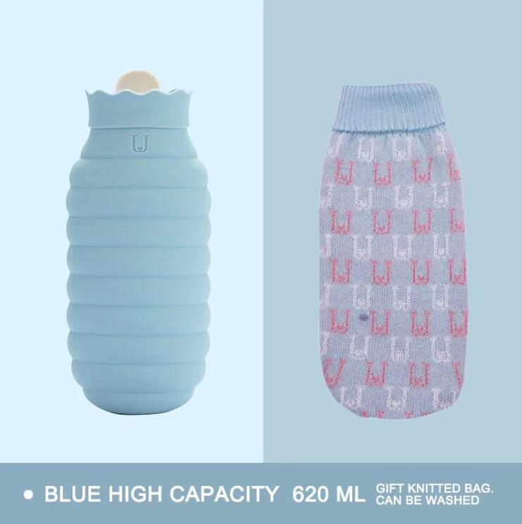 Складная силиконовая грелка для воды 620 мл