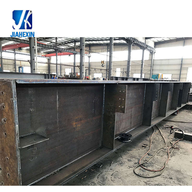 Jiahexin Steel Made Painted Wide Flange Full Penetration Welded Head Stock Bridge Beams with Taper and Transition Joints
