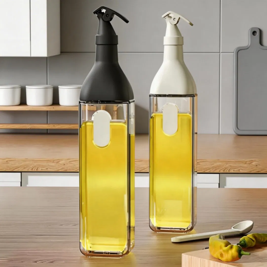 Multicolor Square Ceramic Oil Jug with Cork Stopper Natural and Sustainable Design