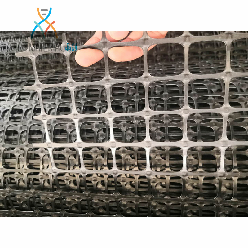 High Tensile Strength Plastic /Polyester Geogrid for Road Construction