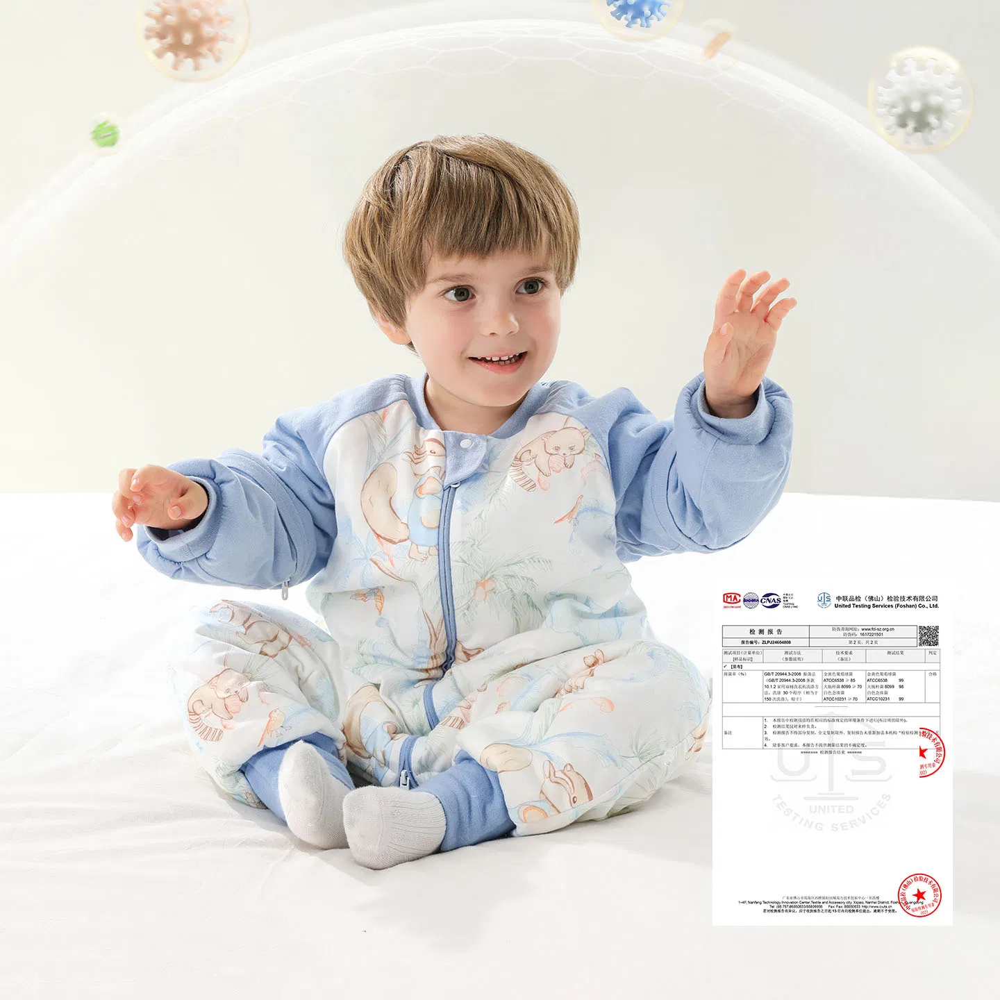 Bulk Custom Baby Sleeping Bag with Legs Bamboo Fiber Warm Winter Sleep Sack for Boy Girl Detachable Sleeve Double Zipper Flow
