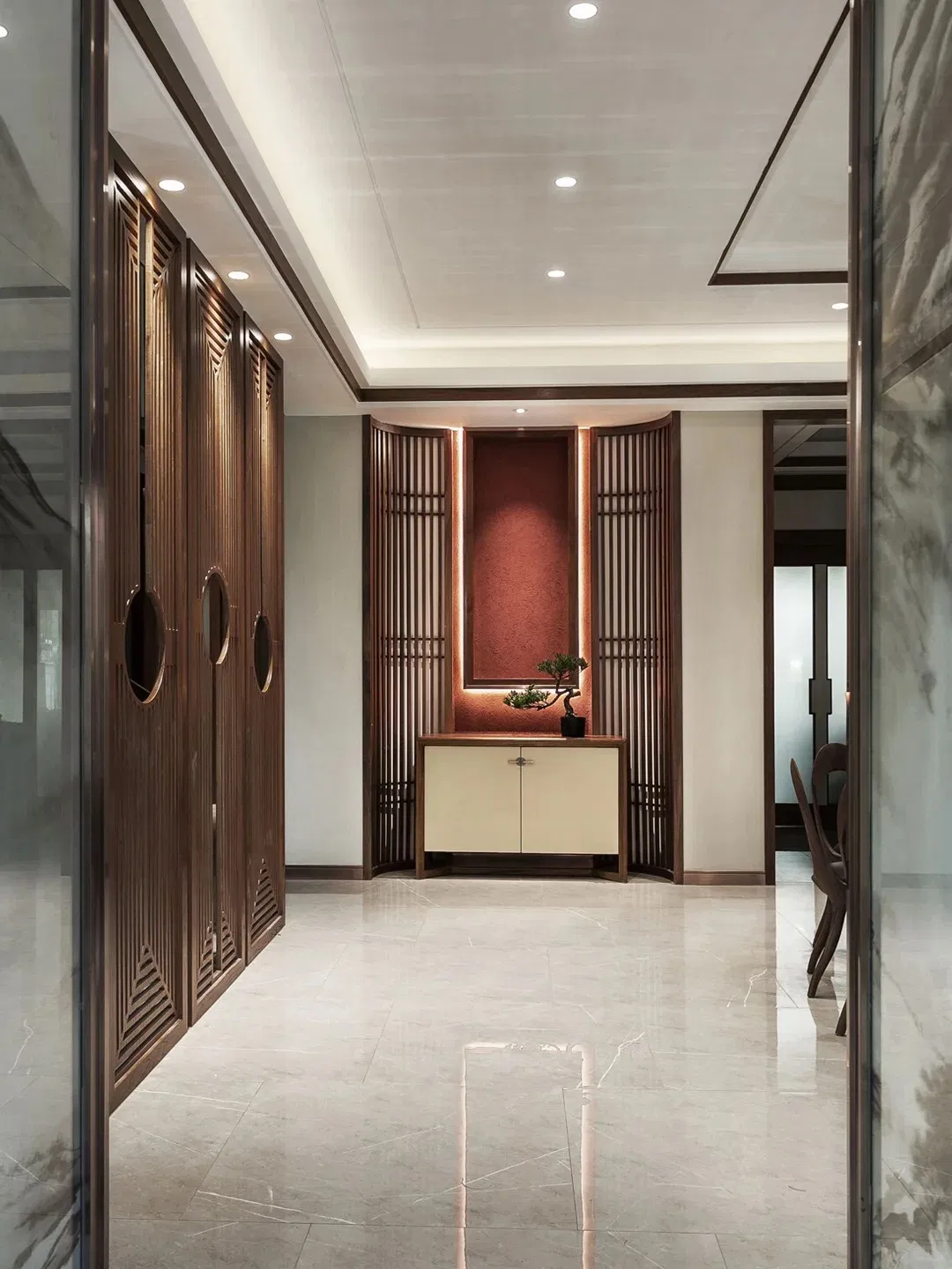 Modern Stainless Steel Room Divider Screen with Intricate Laser Cut