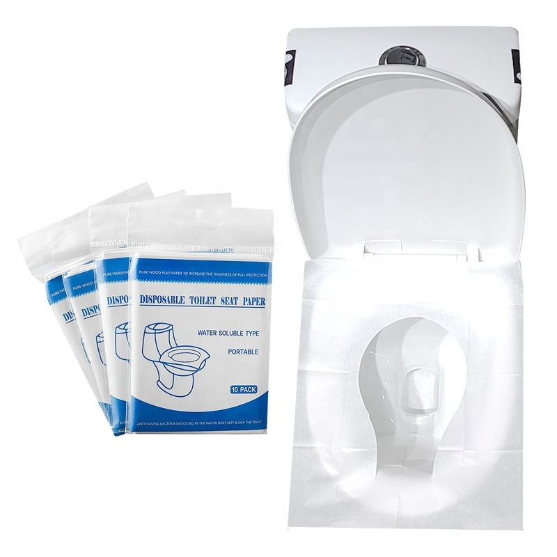 Dissolvable 10PCS Pack Paper Toilet Seat Cover Biodegradable Disposable Toilet Seat Cover Paper for Travel