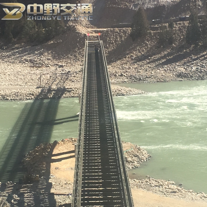 Long-Life 200-Type Prefabricated Highway Compact Galvanized Portable 200 Bailey Steel Truss Bridge with Anti-Corrosion Coating