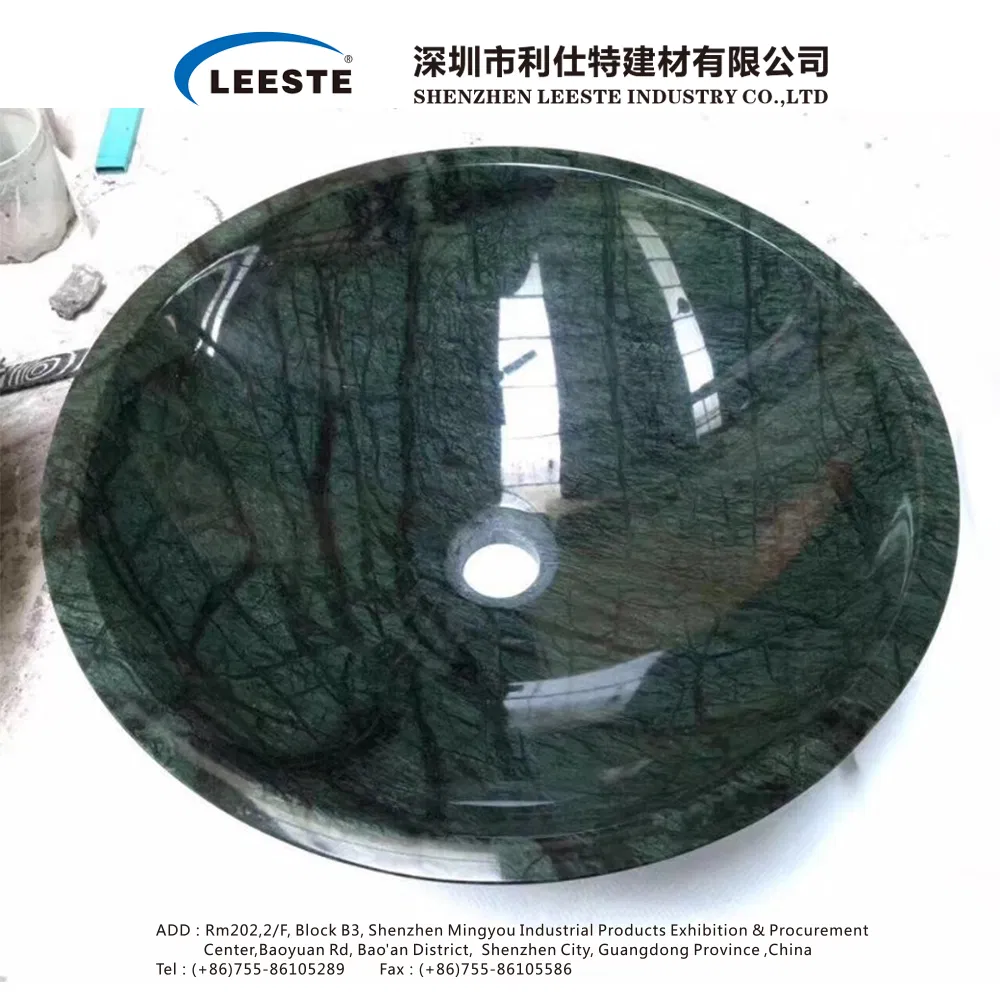 Popular China Luxury Evergreen Marble Basin for Sale