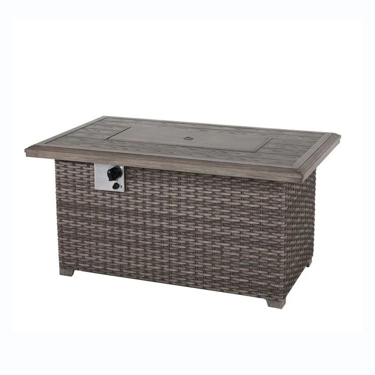 Газовая гостиная Fire Pit Patio Time, 46 дюймов, ротанг