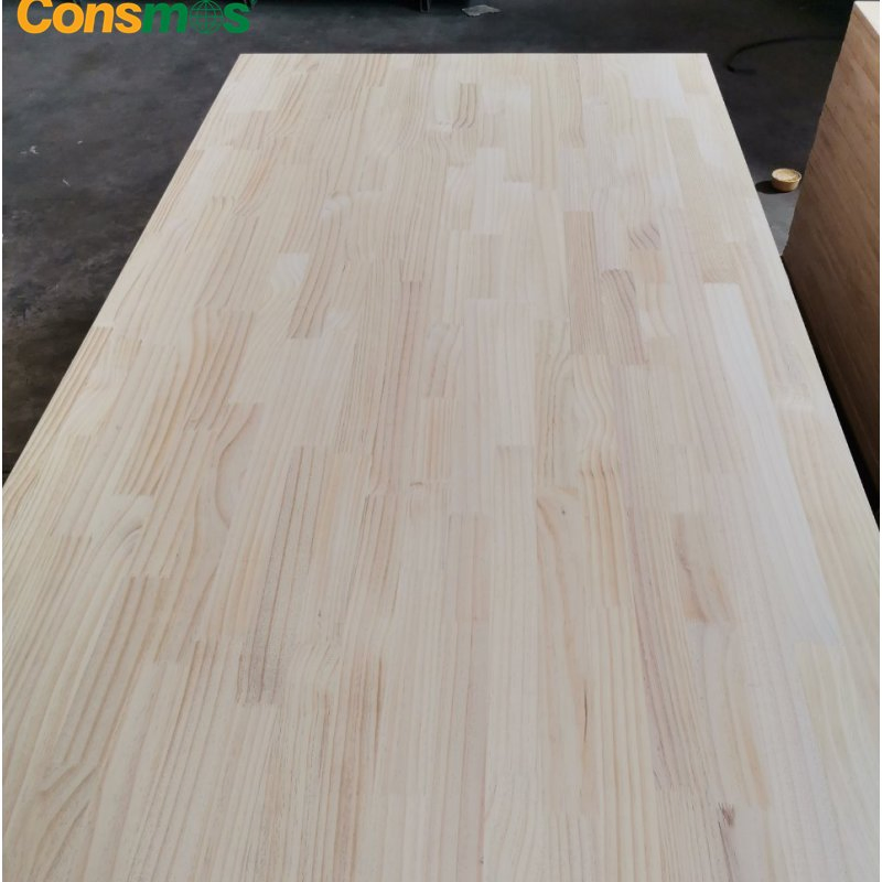 Consmos 17mm Solid Wood Laminated Finger Joint Lumber Pine Plywood Board Price