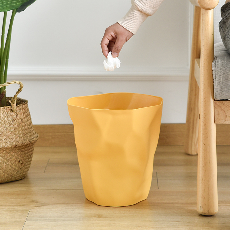 Trash Cans Plastic Without Lid Irregular Can Waste Paper Recycling Trash Bin