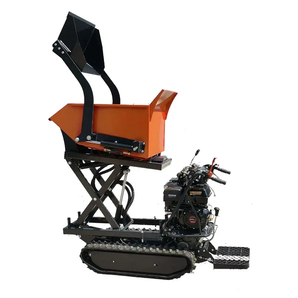 Multifunctional Mini Track Dumper All-Terrain 500kg Payload Wheelbarrow Power Concrete Buggy/Dumper