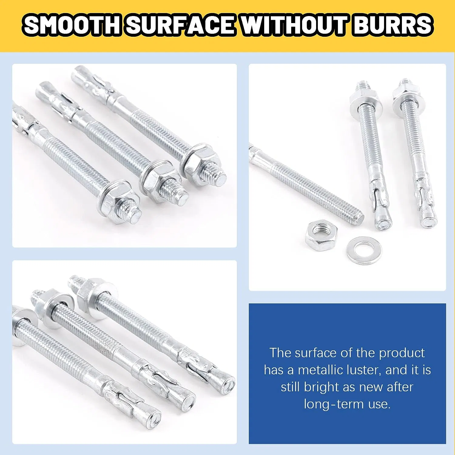 Анкерный болт M10x80 с клином, оцинкованный