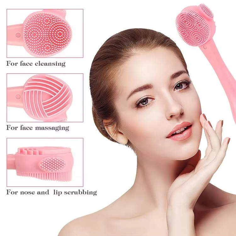 New Best Selling Eco-Life Customized Double Head Soft Silicone Face Mask Silicone Facial Cleansing Brush