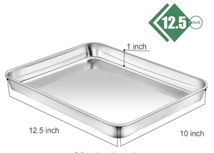 Stainless Steel Chef Cookie Toaster Baking Sheets Pan Tray for Oven Baking