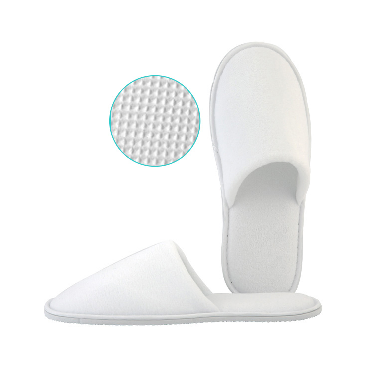 Hot 2021 Woman Slipper Terry Luxury Hotel Disposable Slippers White Color