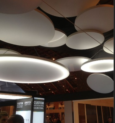 Sound Absorbing Circle Fiber Glass Ceiling/Baffle for Interior Decoration
