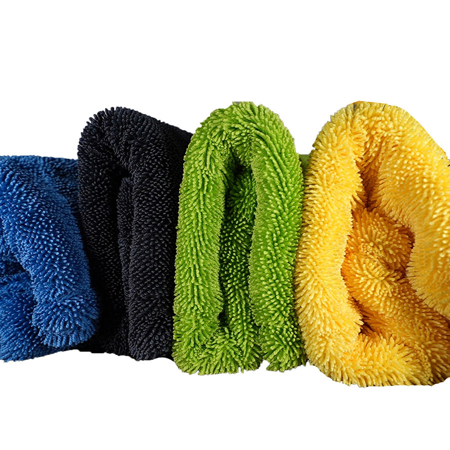 Double Layers Cloth Auto Absorbent Microfiber Twist Loop Drying Car Wash Cleaning Towel