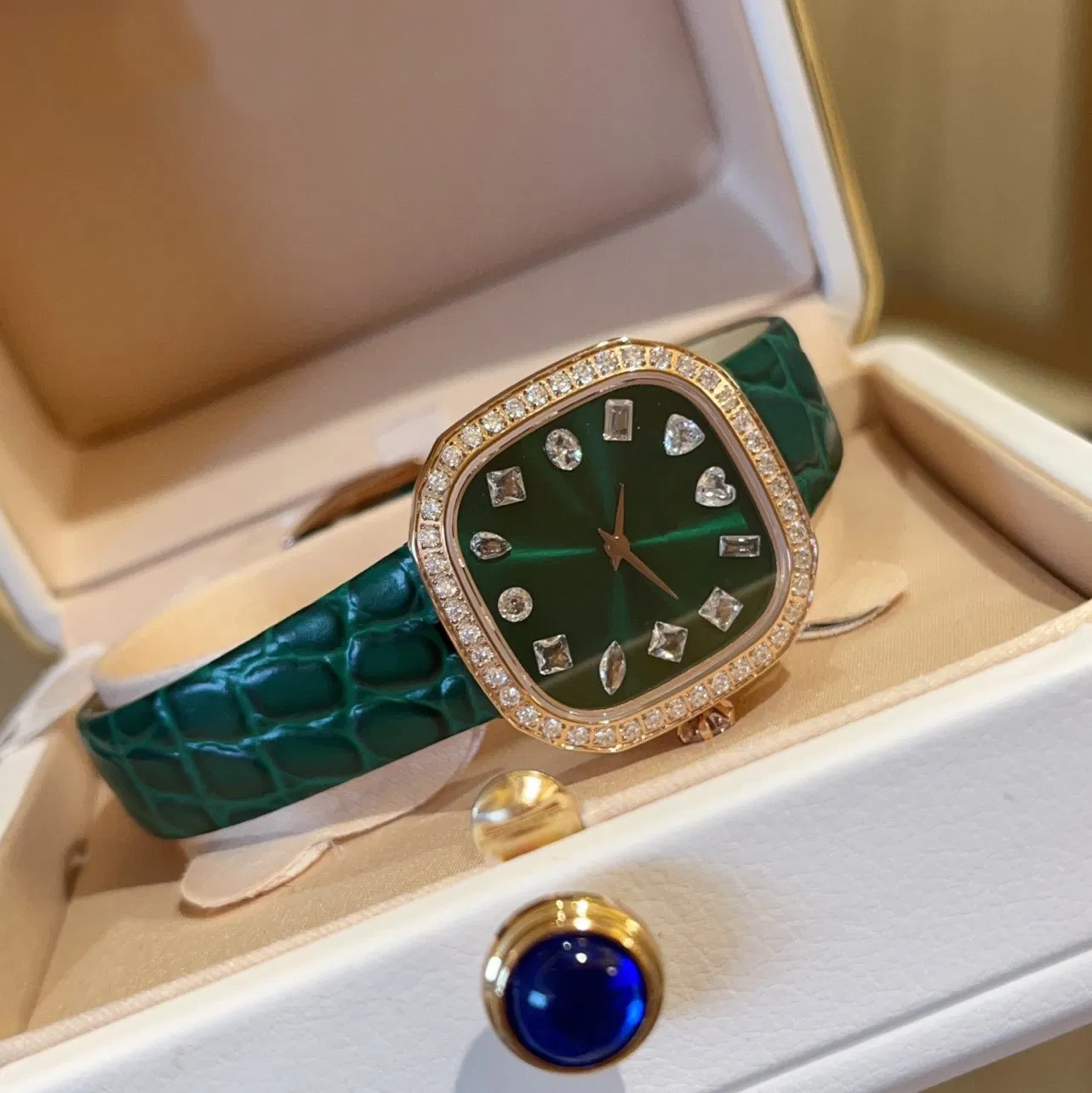 Tiffanny Style Luxury Ladies Diamond Watch Watch Elegant Women Clone Watch