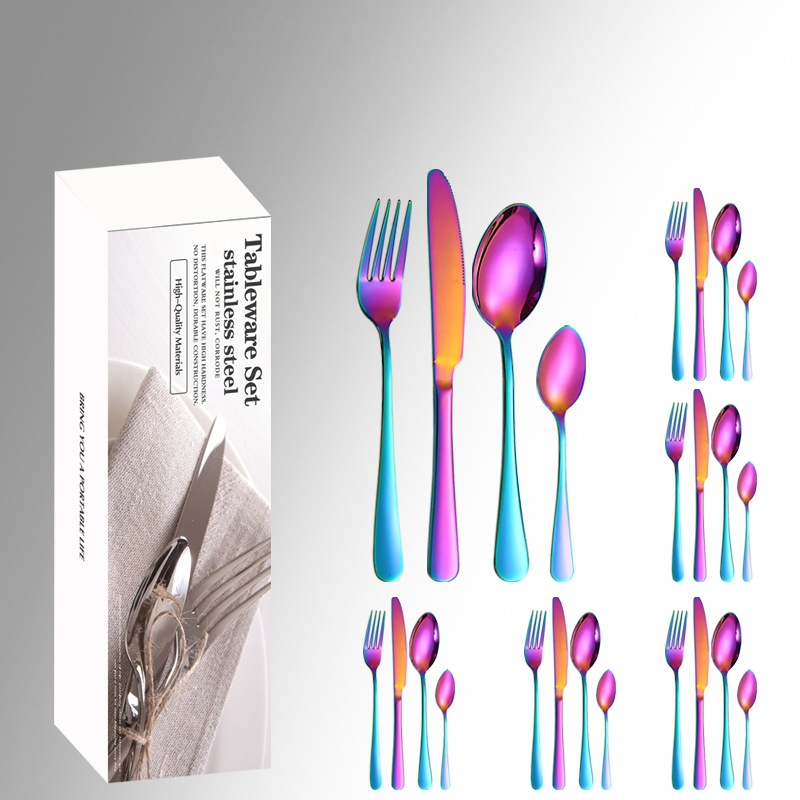 Cross-Border Hot-Selling Stainless Steel Cutlery Set Four-Piece Set