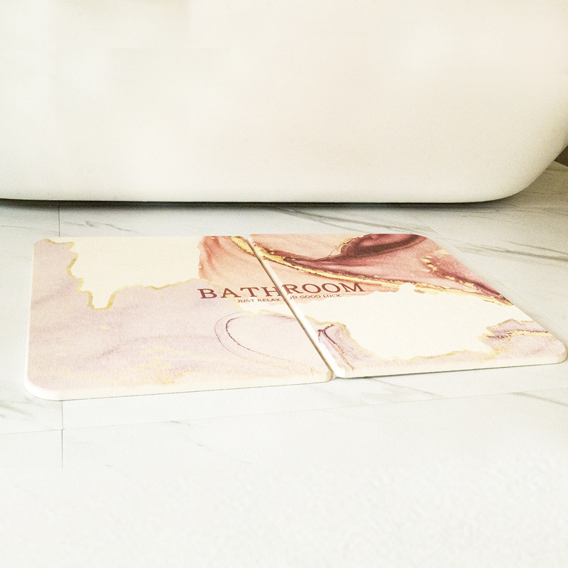 Hot Selling Quick Dry Stone Bath Mat Anti Slip Diatomaceous Earth Bath Mats Foldable Floor Mat