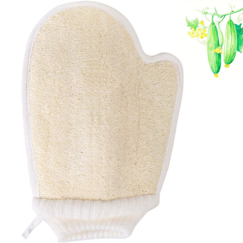 Custom Logo Bathroom Bath Exfoliating Glove Brushed Sponge Scrubbers Sisal Soap Natural Loofah Sponge Exfoliating Glove